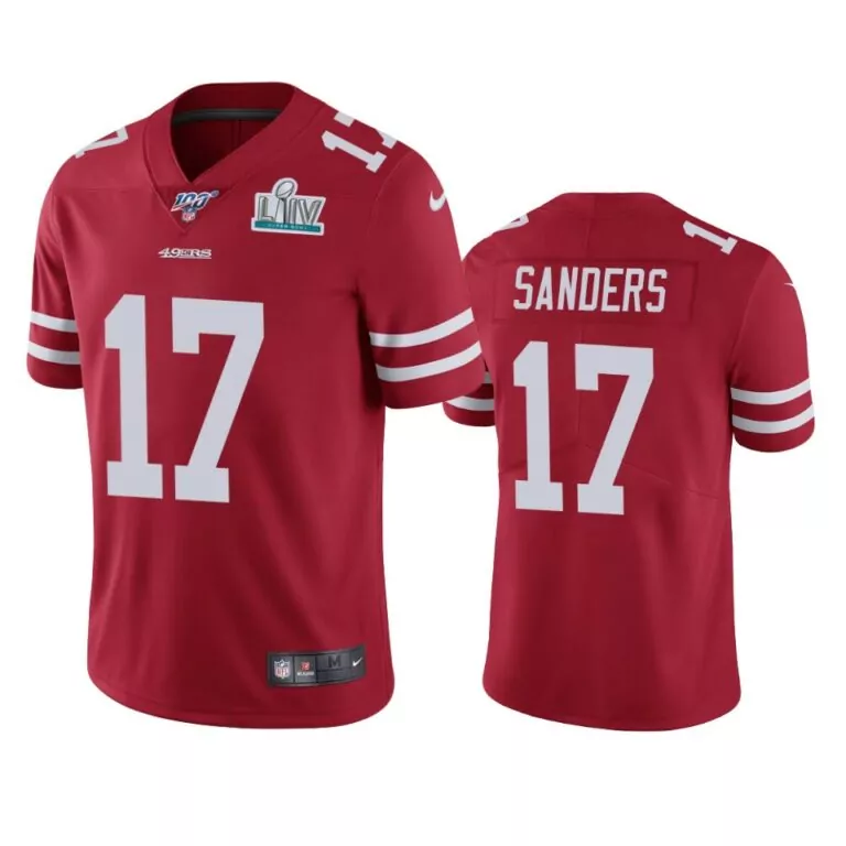 Emmanuel Sanders 17 49ERS Jersey Red Liv Men White Vapor