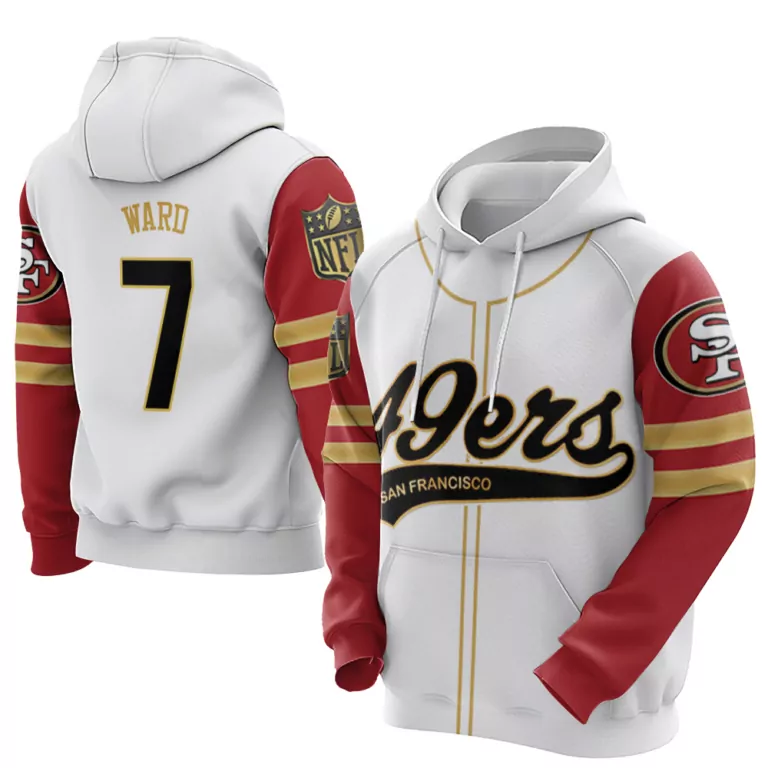Jimmie Ward 7 San Francisco 49ers Jersey White Men Hoodie Red Gold Cool Base Limited