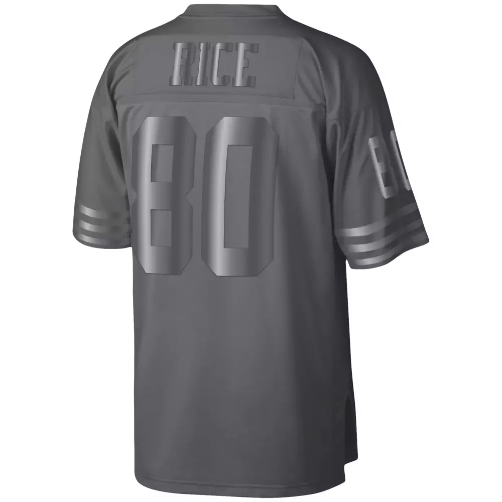 Jerry Rice 80 49ERS Jersey Gray Men Silver Retired Legacy