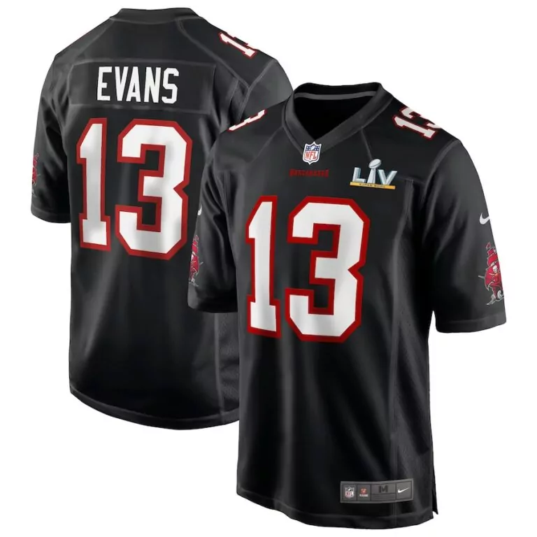 Mike Evans 13 Buccaneers Jersey Black Super Bowl Lv Men Player Red White Game Fashion