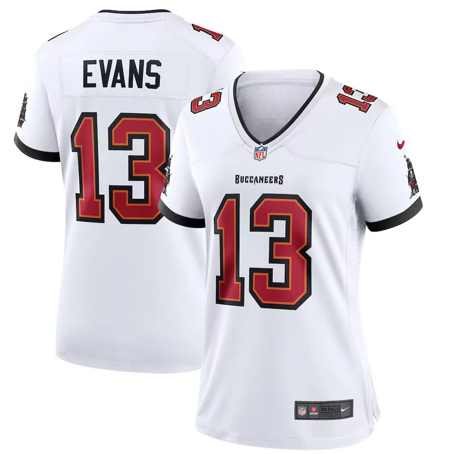Mike Evans 13 Buccaneers Jersey White Men Standard Red Black Game