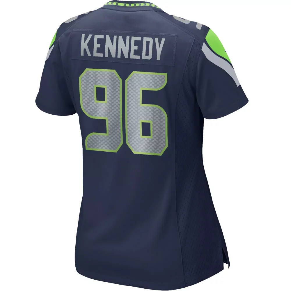 Cortez Kennedy 96 Jersey Navy Seattle Seahawks Men Player Lime Green Gray Game Retired