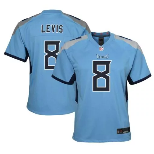 Will Levis 8 Titans Jersey Light Blue Men Standard Navy Gray Alternate Game