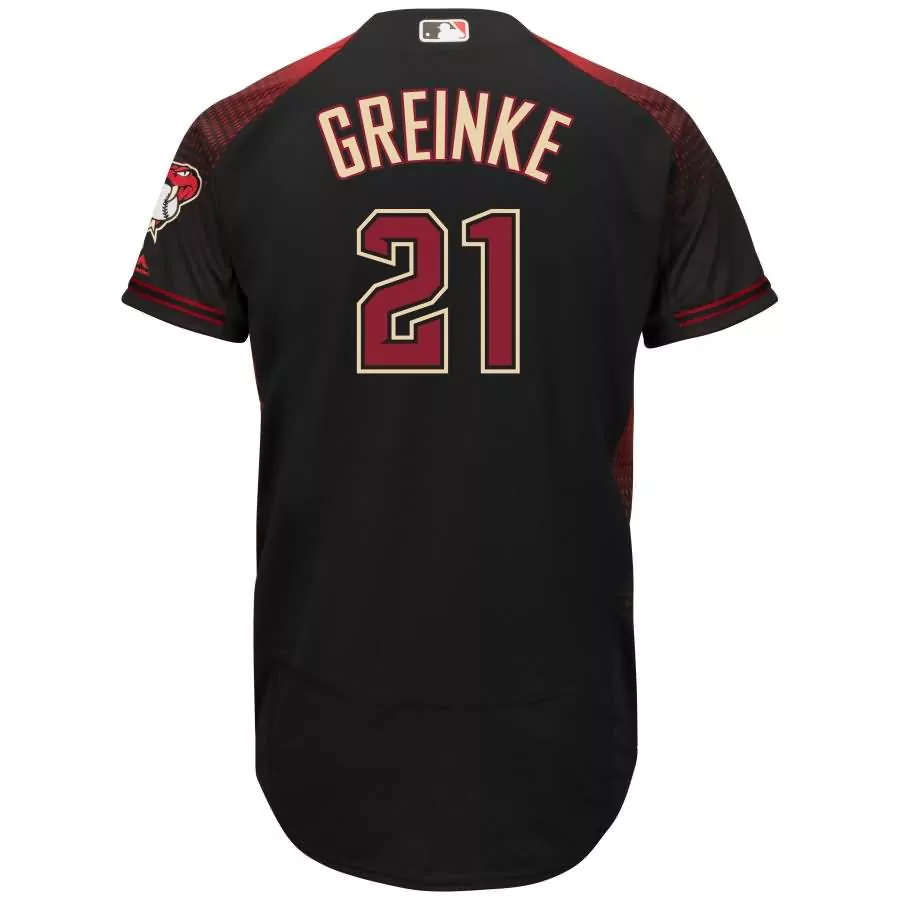 Zack Greinke 21 Jersey Black Arizona Diamondbacks Men Replica Maroon Cream Heritage