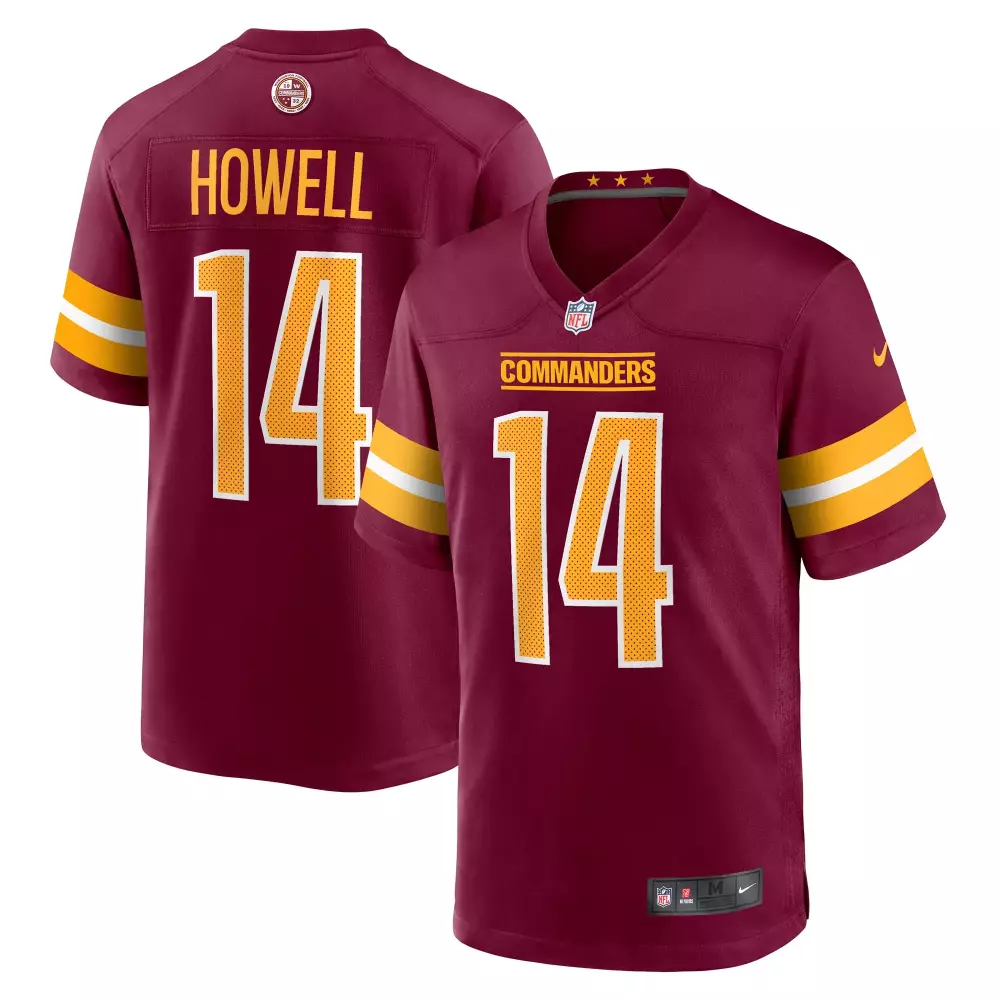 Sam Howell 14 Commanders Jersey Maroon Men Yellow White Game