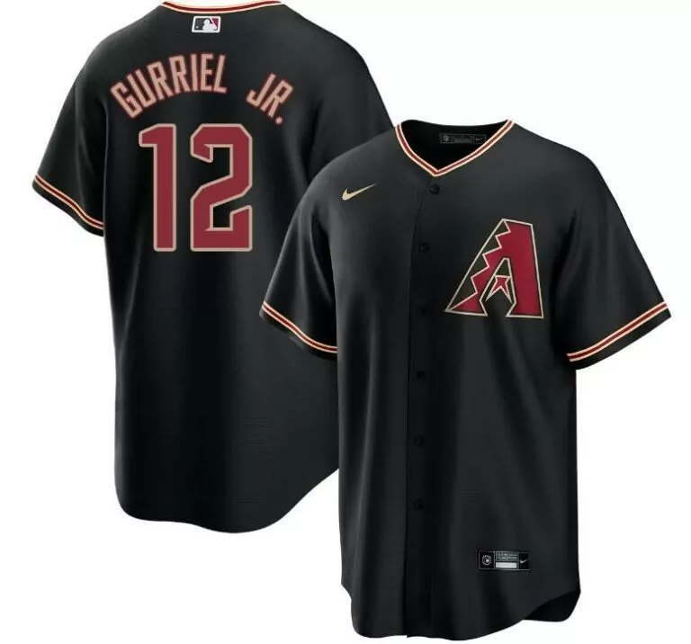 Lourdes Gurriel Jr. 12 Jersey Black Arizona Diamondbacks Men Maroon Tan Cool Base