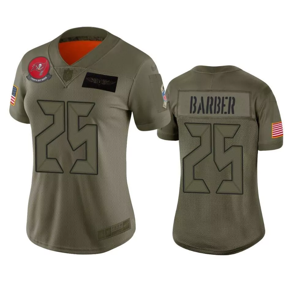Peyton Barber 25 Jersey Olive Green Salute To Service Tampa Bay Buccaneers American Flag Air Force