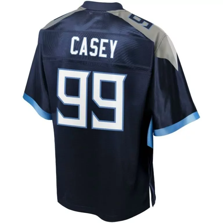Jurrell Casey 99 Tennessee Titans Jersey Navy Blue Men Light Gray Pro