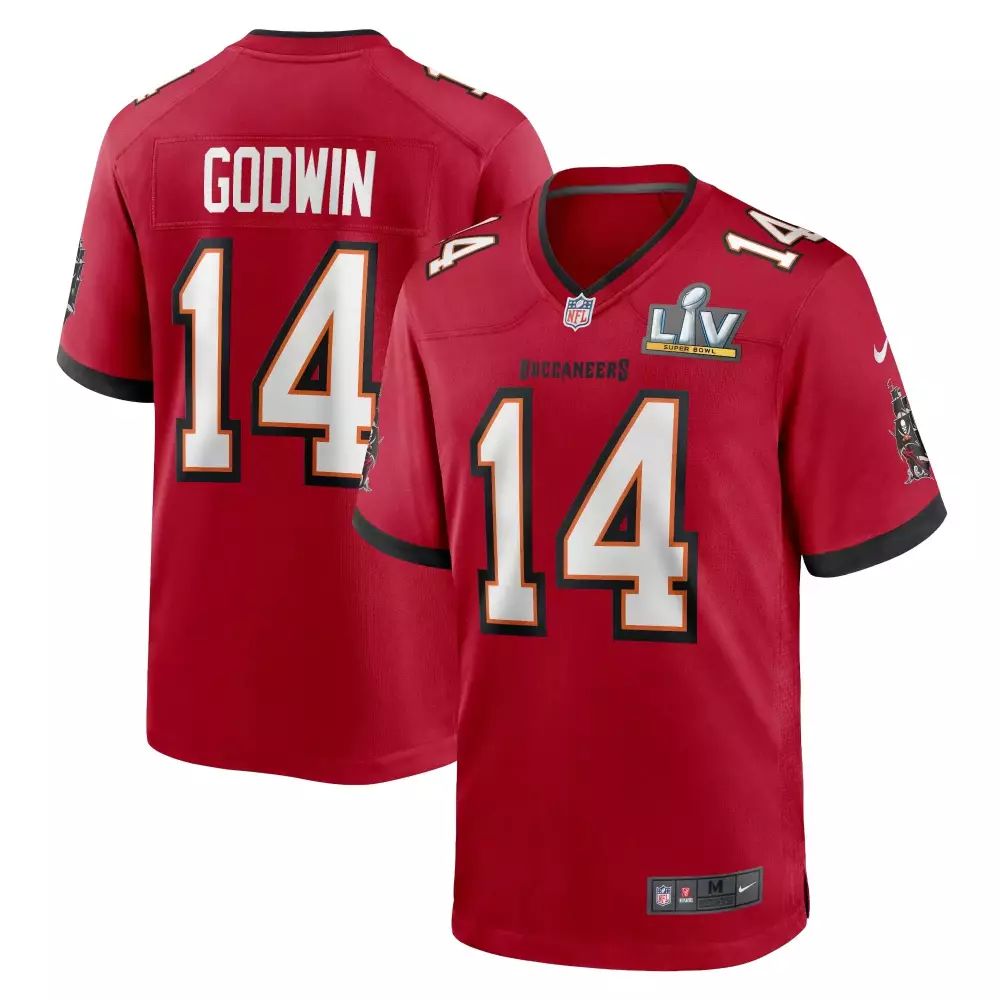 Chris Godwin 14 Buccaneers Jersey Red Liv Super Bowl Men Black White Game