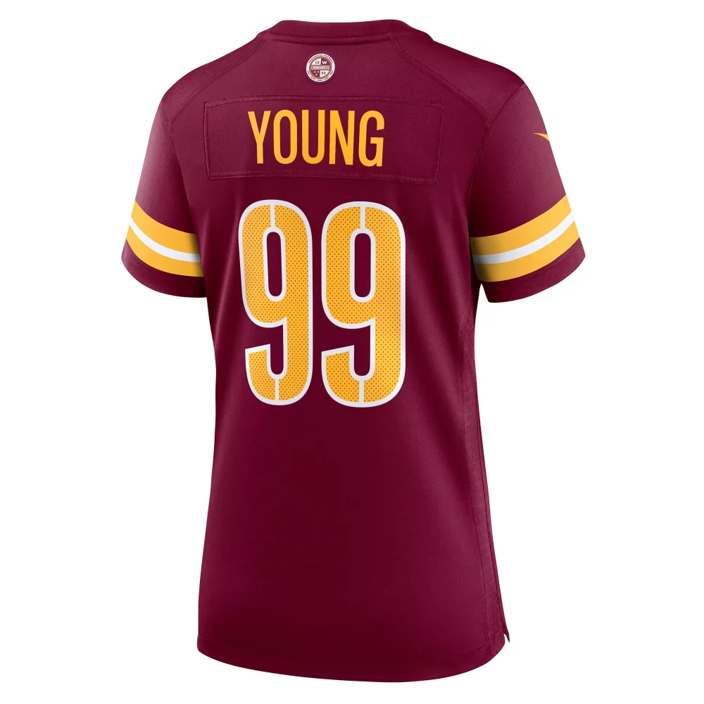 Chase Young 99 Jersey Maroon Washington Commanders Men Gold White Alternate Game