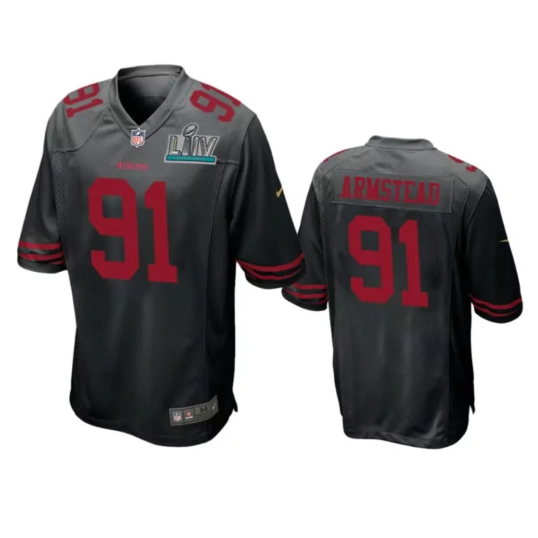 Arik Armstead 91 Jersey Black Super Bowl Liv San Francisco 49ers Men Game Red