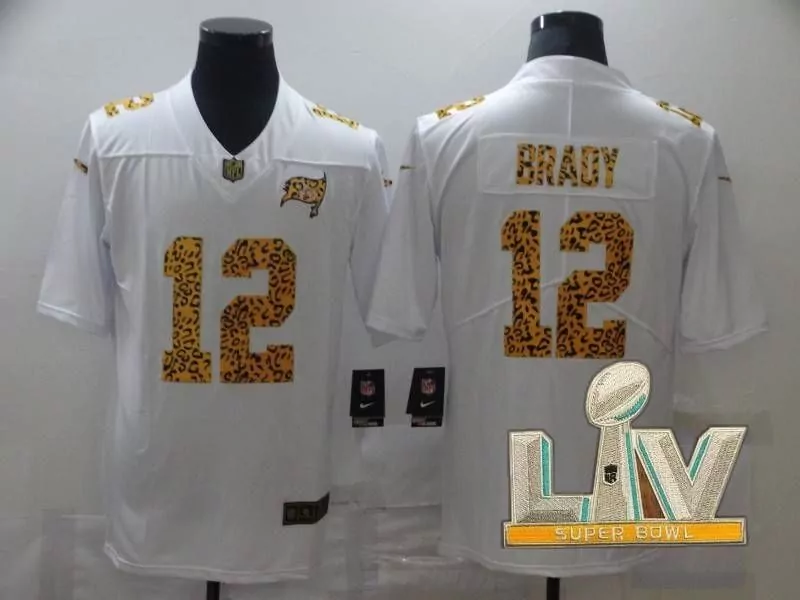 Tom Brady 12 Buccaneers Jersey White Super Bowl Lv Men Game Alternate Gold Black