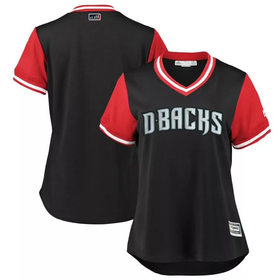 Players Weekend Jersey Black Arizona Diamondbacks Women Split Design Red White