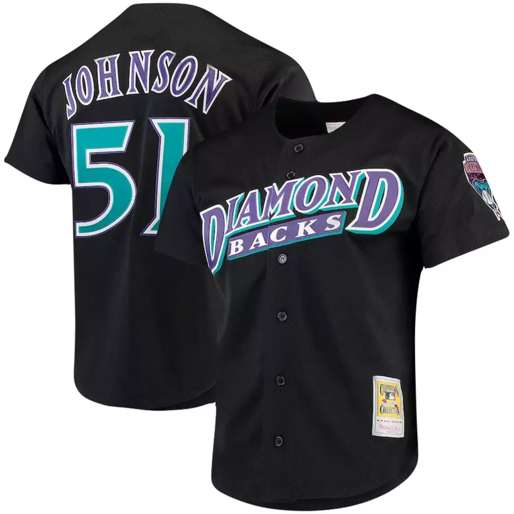 Randy Johnson 51 Jersey Black Cooperstown Collection Arizona Diamondbacks Mitchell Ness
