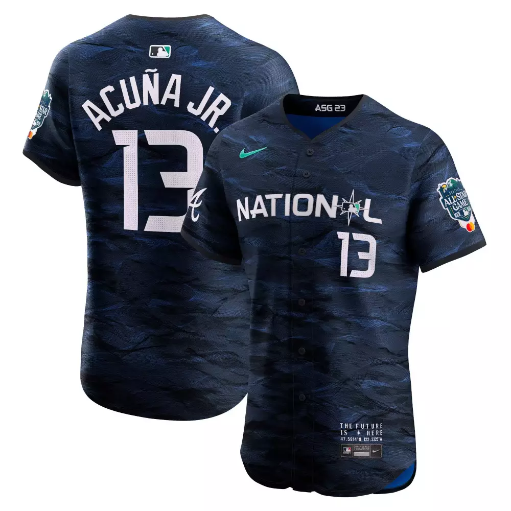 Ronald Acua Jr. 13 National Jersey Navy Blue Asg 23 All-star Game 2023 Men Custom Design