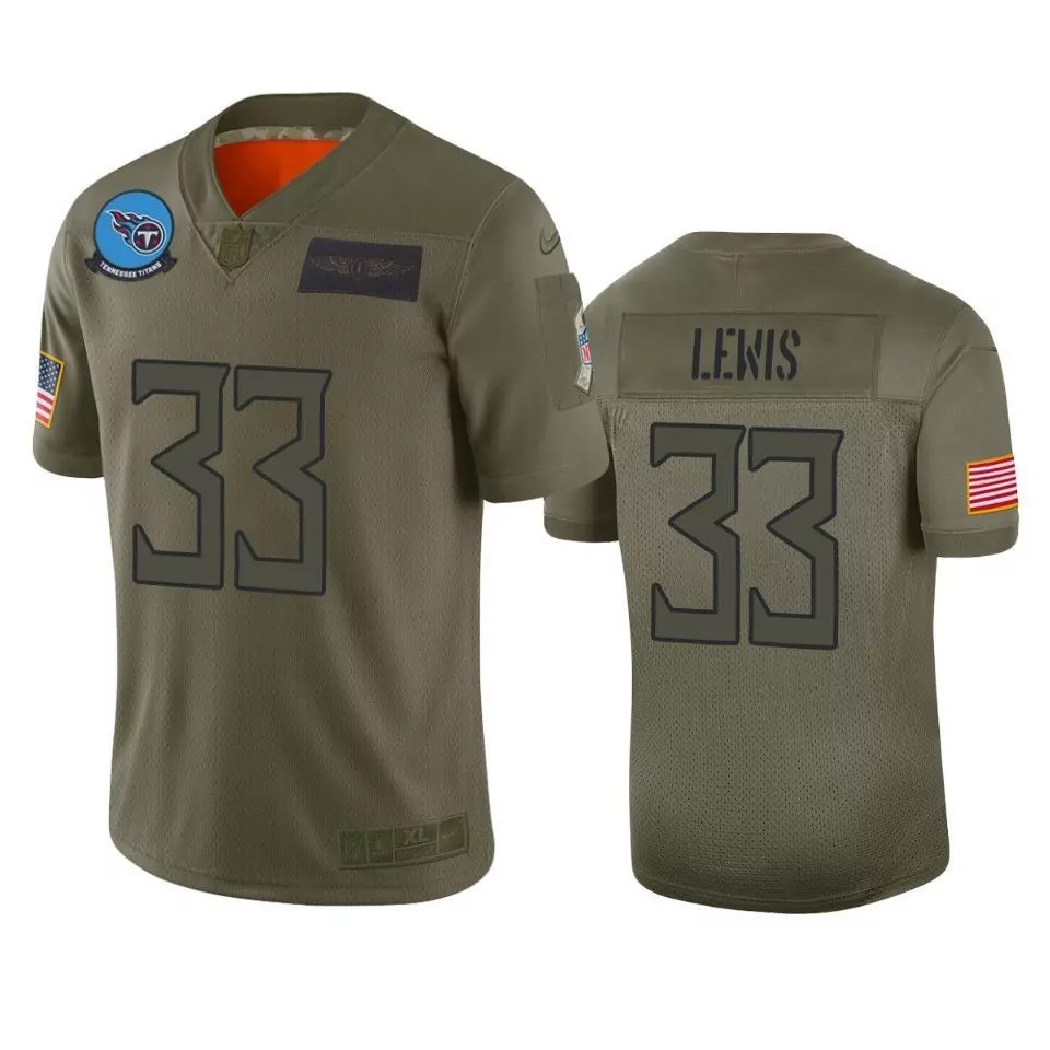 Derrick Henry 33 Tennessee Titans Jersey Olive Green Salute To Service Us Flag Men