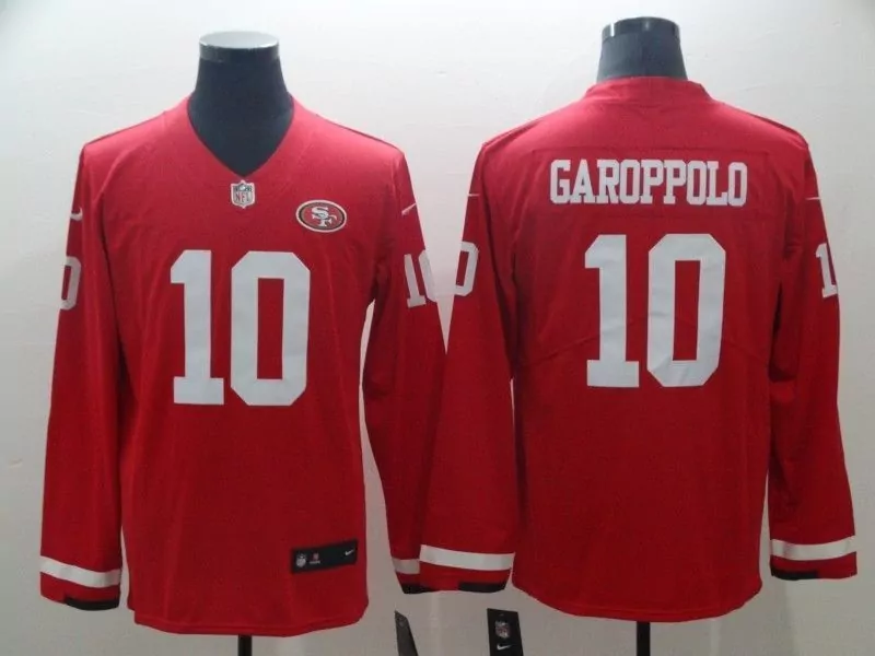 Jimmy Garoppolo 10 49ers Jersey Red Men Standard White
