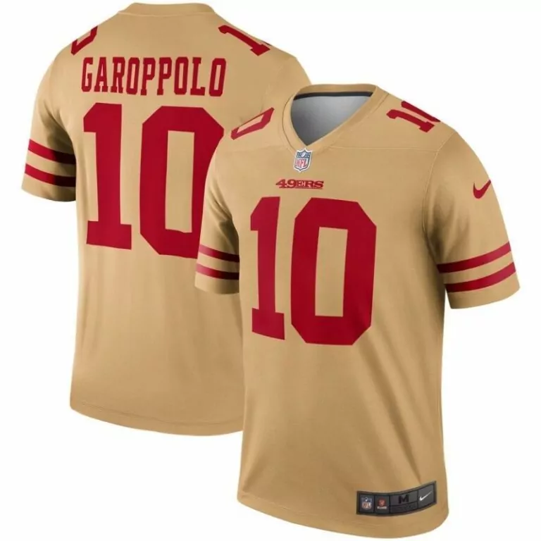 Jimmy Garoppolo 10 49ERS Jersey Gold Men Red