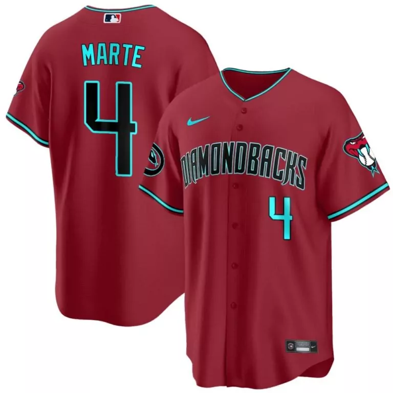 Ketel Marte 4 Diamondbacks Jersey Maroon Men Black Teal Cool Base Alternate