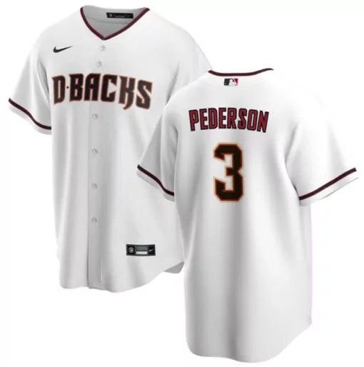 Joc Pederson 3 Diamondbacks Jersey White Men MLB Maroon Tan Cool Base Stitched