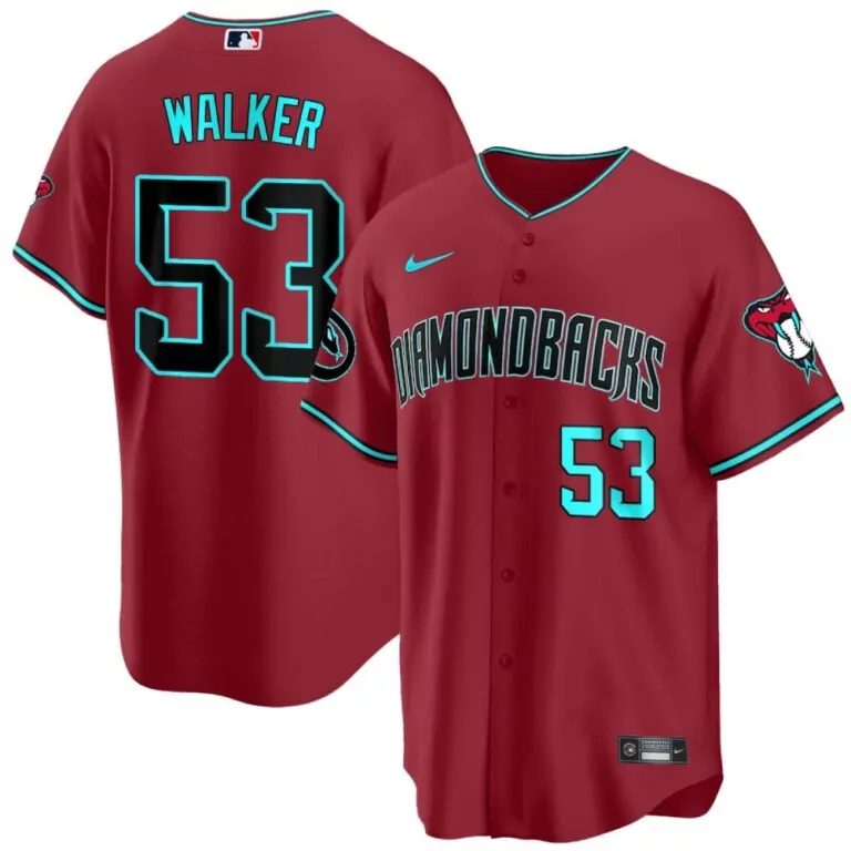 Christian Walker 53 Diamondbacks Jersey Maroon Men Black Teal Cool Base Alternate