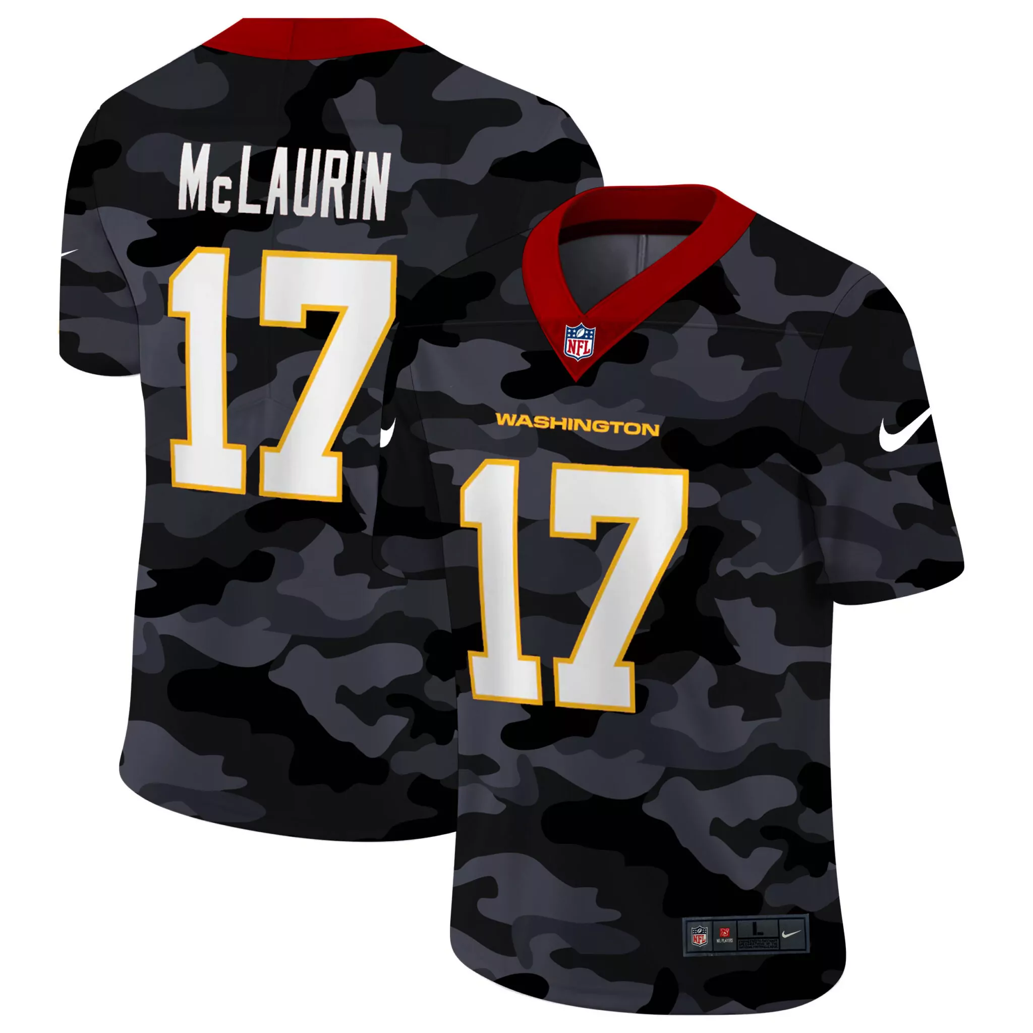 Terry Mclaurin 17 Jersey Black Washington Commanders Men Camouflage Custom Design