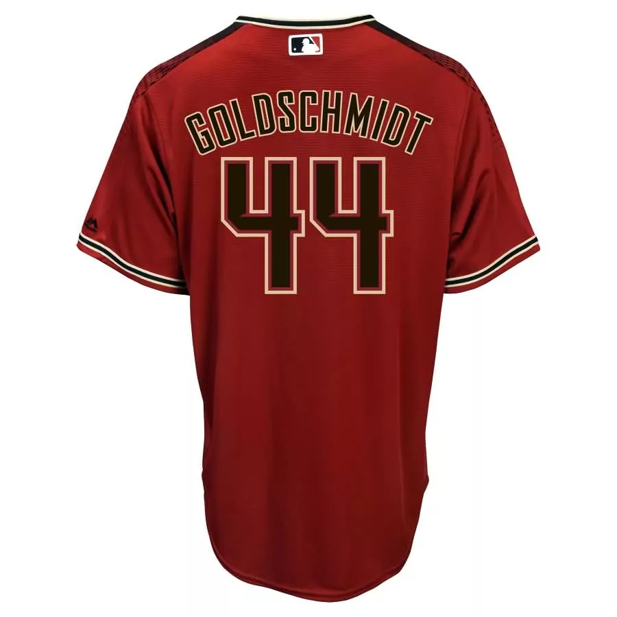 Paul Goldschmidt 44 Jersey Maroon Arizona Diamondbacks Men Black Cream Official Cool