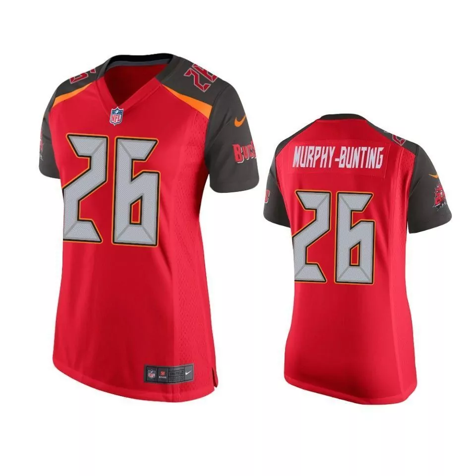 Sean Murphy 26 Jersey Red Tampa Bay Buccaneers Men Authentic Grey Orange Game