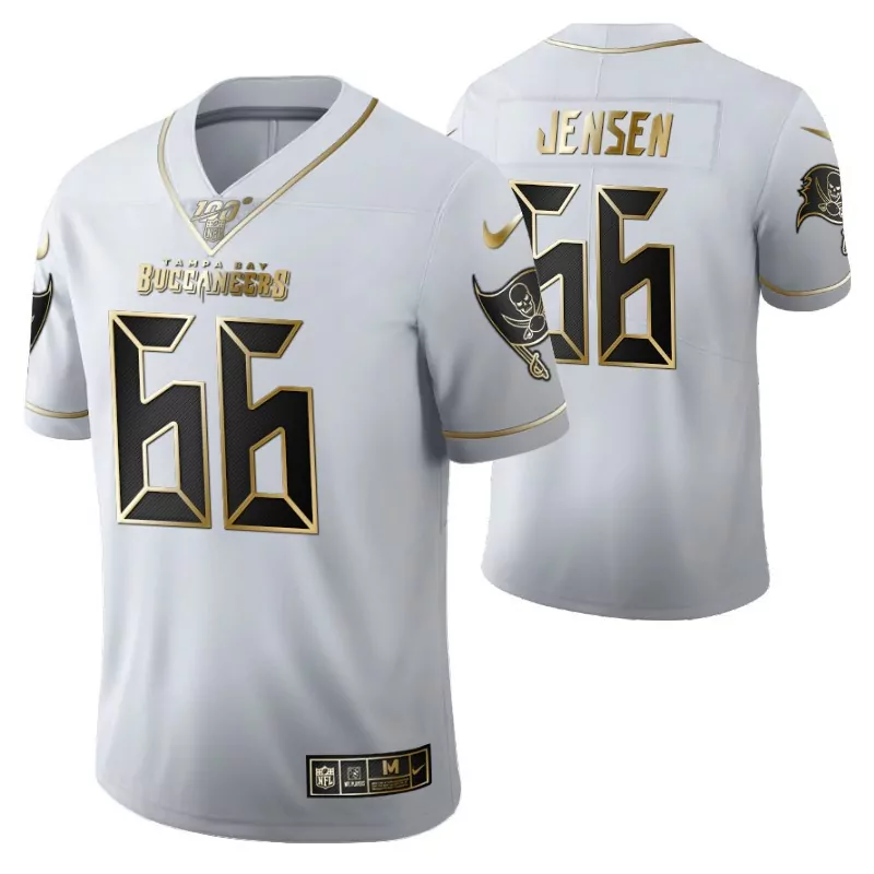 Ryan Jensen 66 Jersey White 100th Anniversary Tampa Bay Buccaneers Men Alternate