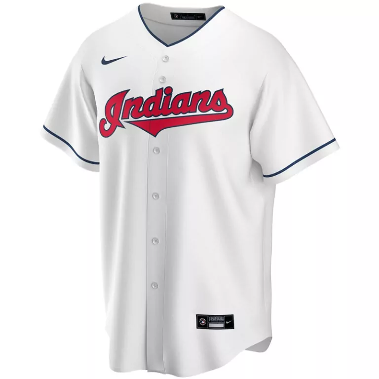 Indians Cleveland Jersey White Men Red Navy Blue Home Replica