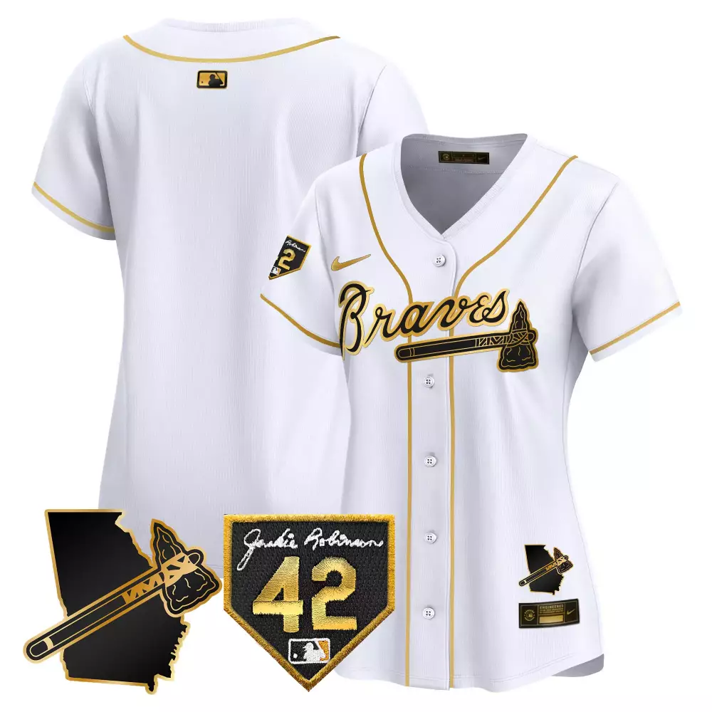 Acua Jr. 13 Atlanta Braves Jersey White City Connect Jackie Robinson 42 Georgia State Outline Tomahawk 2024