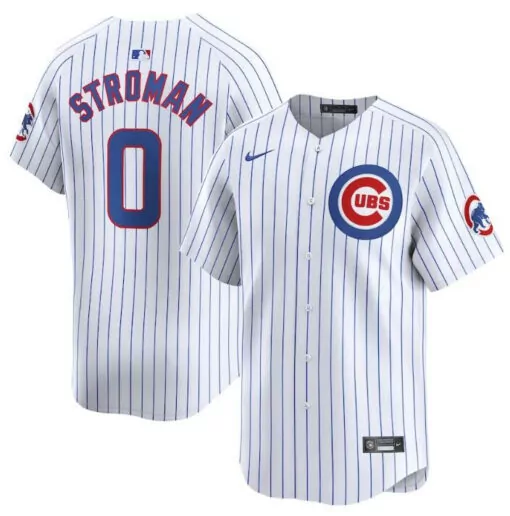 Marcus Stroman Cubs Jersey White Men Blue Home Stitched