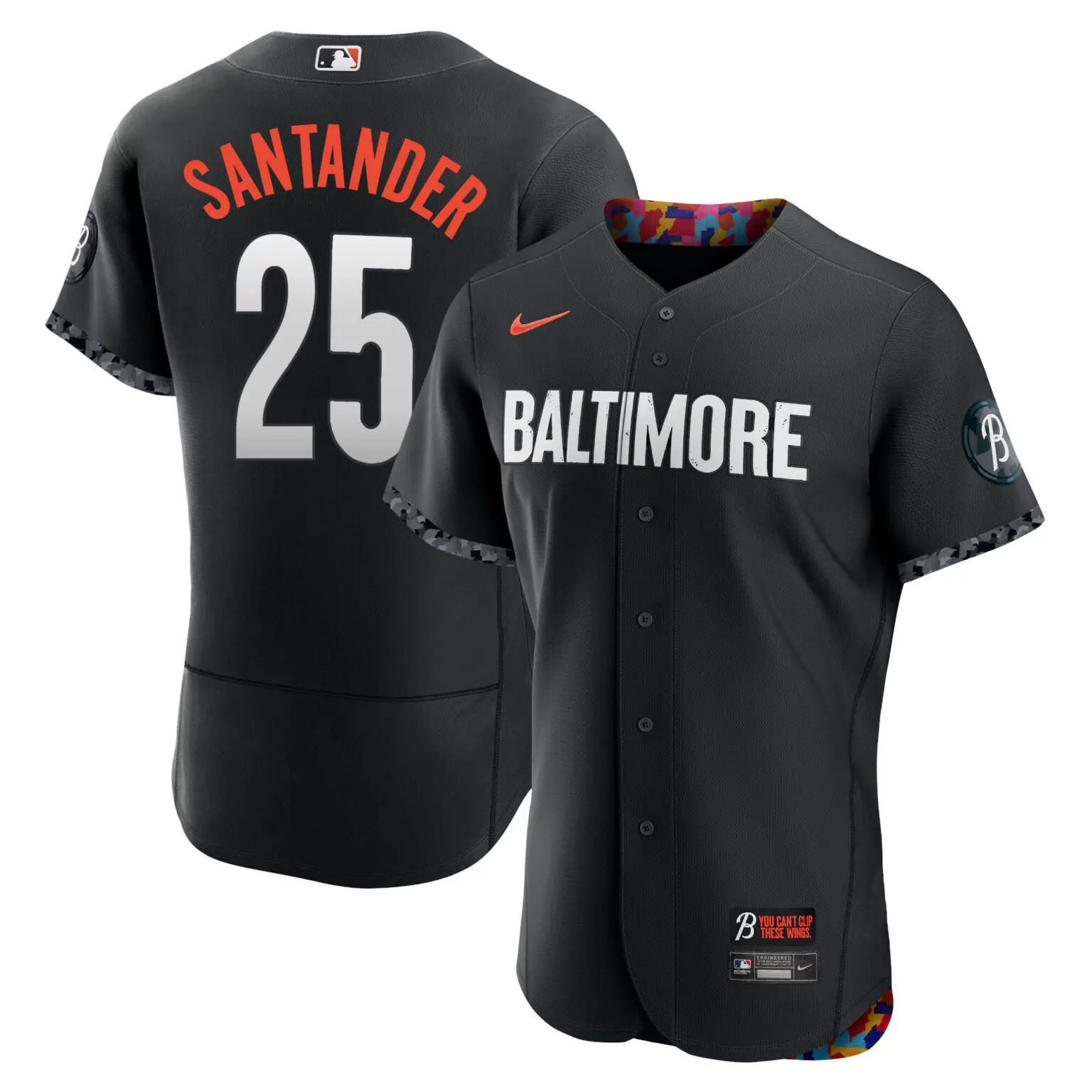 Anthony Santander 25 Jersey Black City Connect Baltimore Orioles Men Alternate Split Design