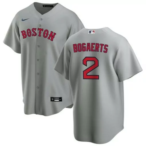 Xander Bogaerts 2 Boston Red Sox Jersey Gray Men MLB Cool Base Stitched