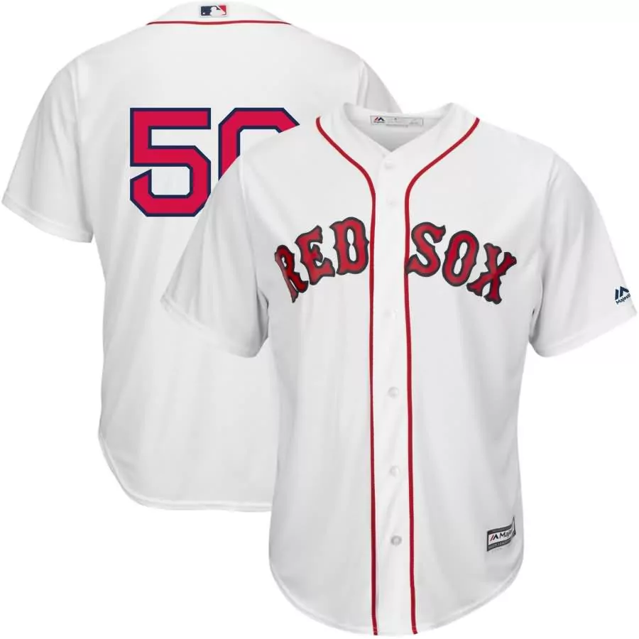 David Ortiz 50 Boston Red Sox Jersey White Men Navy Home Official Replica Cool Base