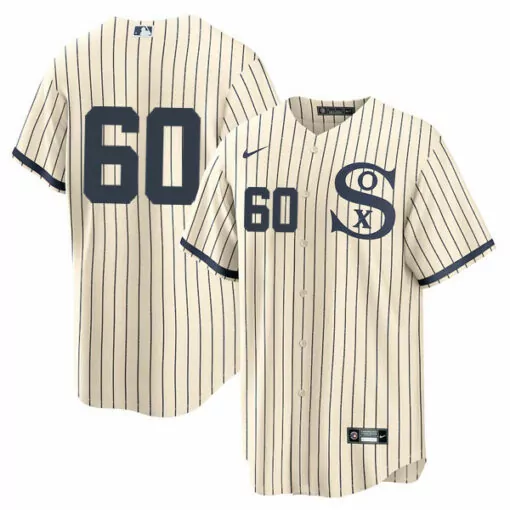 Tim Anderson 60 Chicago White Sox Jersey Cream Men Throwback Navy Blue Cool Base