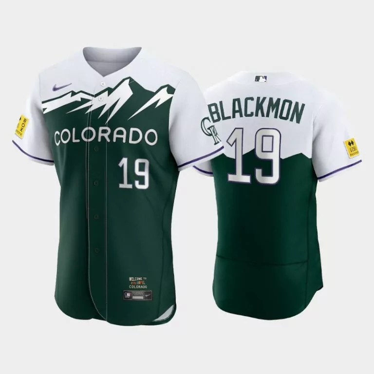 Charlie Blackmon 19 Jersey Green Colorado Rockies Welcome To Colorful Men Split Design