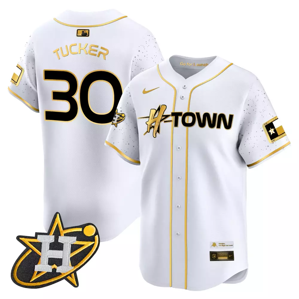 Kyle Tucker 30 Houston Astros Jersey White City Connect Star Texas Flag Men Split