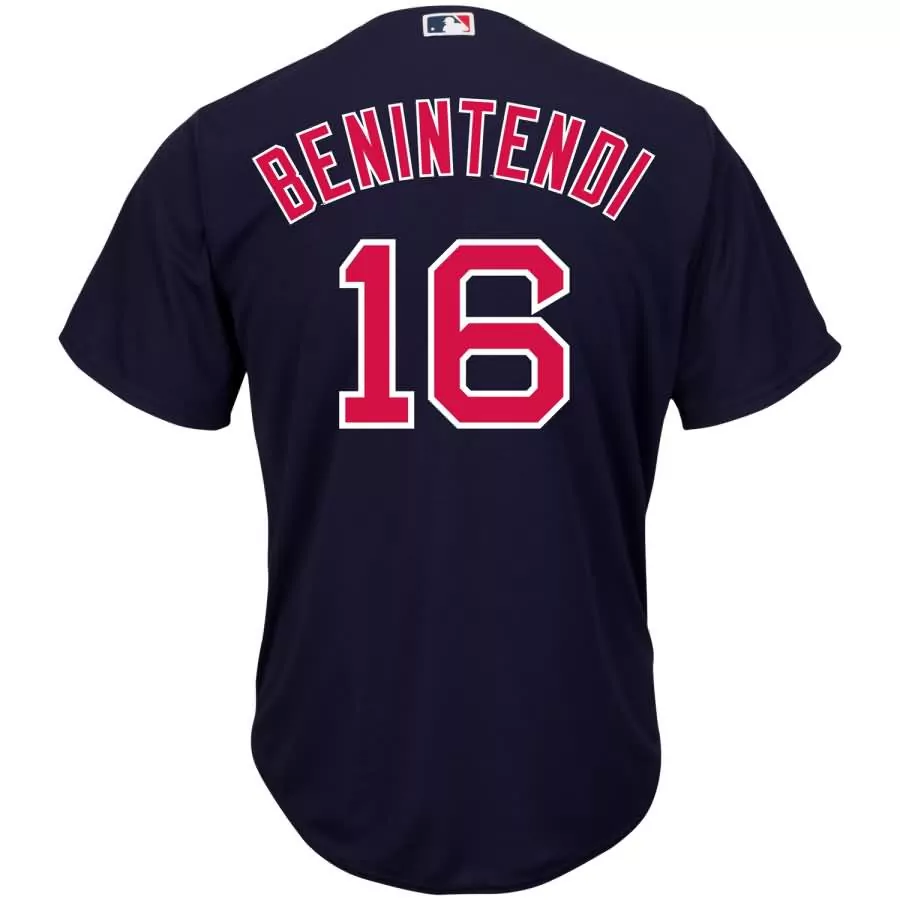 Andrew Benintendi 16 Jersey Navy Blue Boston Red Sox Men White Cool Base Replica