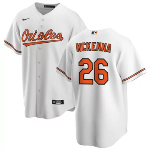 Ryan Mckenna 26 Orioles Jersey White Men MLB Orange Black Cool Base Stitched