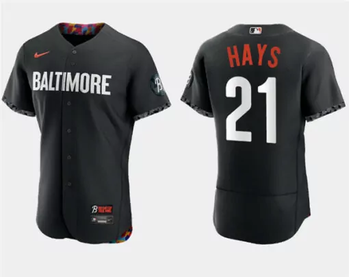 Austin Hays 21 Baltimore Orioles Jersey Black City Connect Men Alternate Custom Design
