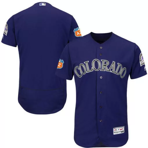 Custom Colorado Rockies Jersey Purple Arizona/nevada League White Orange Blue Alternate