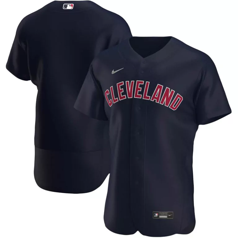 Custom Cleveland Guardians Jersey Navy Men Replica Red White Alternate Authentic