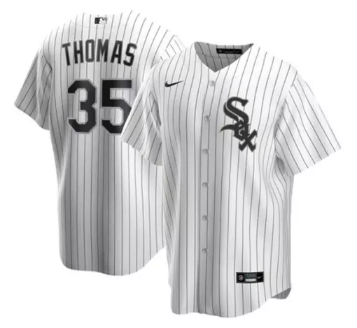 Frank Thomas 35 Chicago White Sox Jersey Men Black Cool Base Stitched