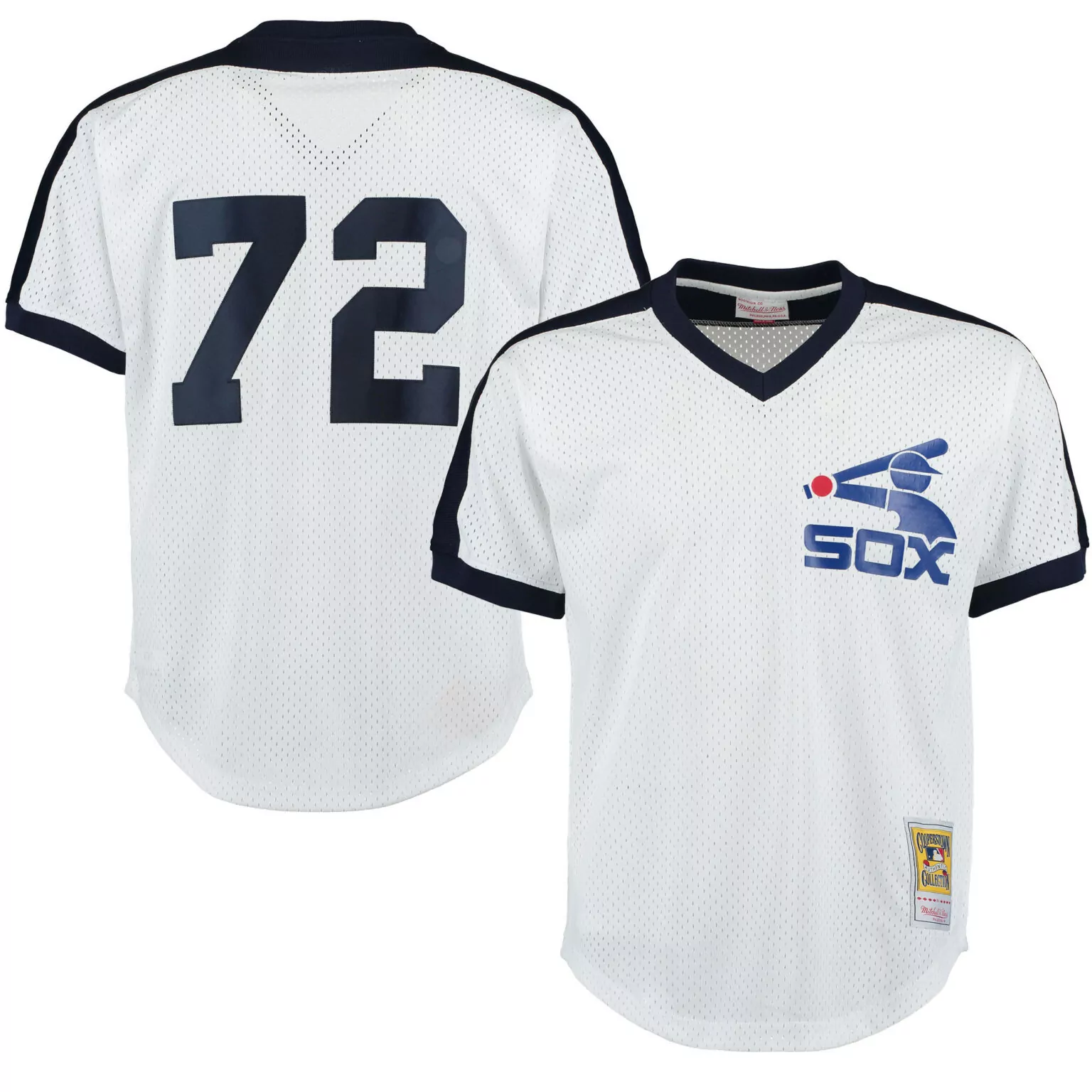 White Sox 72 Chicago Jersey Mitchell Ness Cooperstown Collection Men Navy Blue