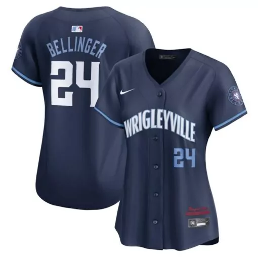 Cody Bellinger 24 Wrigleyville Jersey Navy Light Blue
