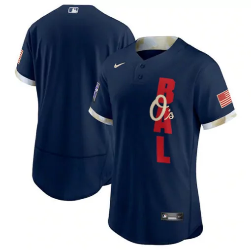 Adley Rutschman 35 Jersey Navy Blue Baltimore Orioles American Flag Men Replica Alternate