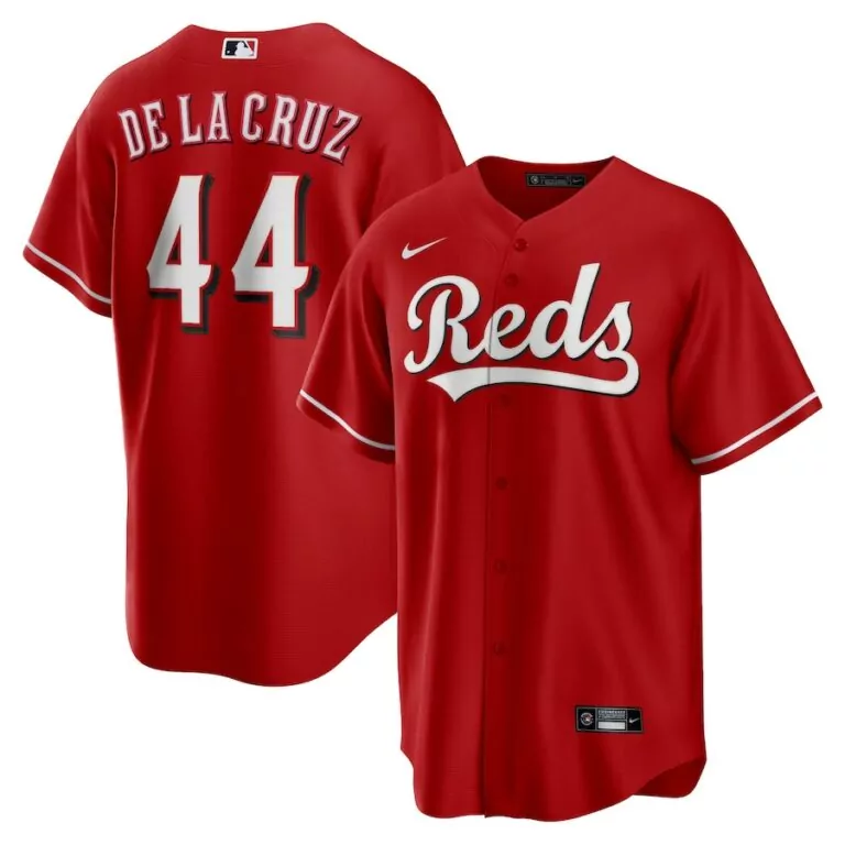 Elly De 44 Reds Jersey Red Men White Alternate