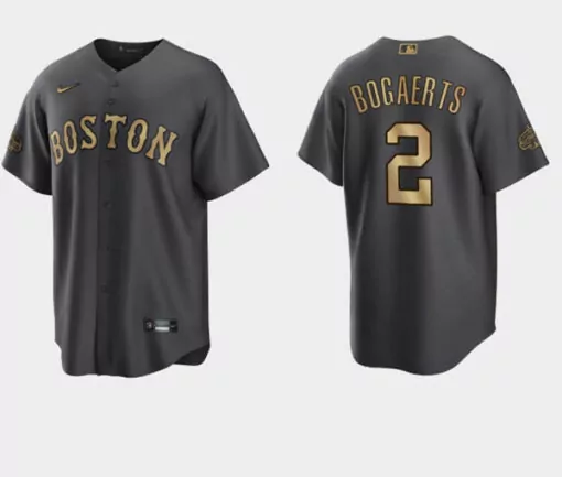 Xander Bogaerts 2 Boston Jersey Gray Men Gold Cool Base Stitched