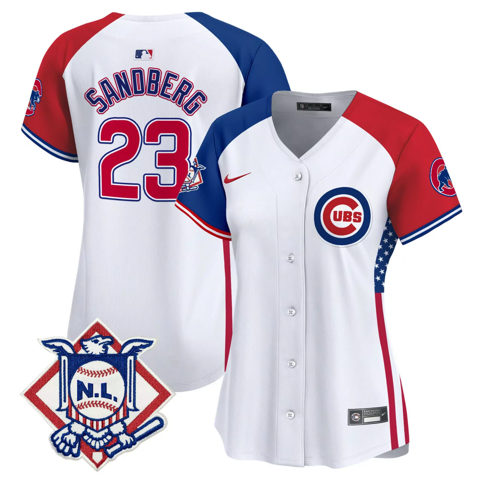 Ryne Sandberg 23 Cubs Jersey White City Connect Nl Men Alternate Custom Design Red